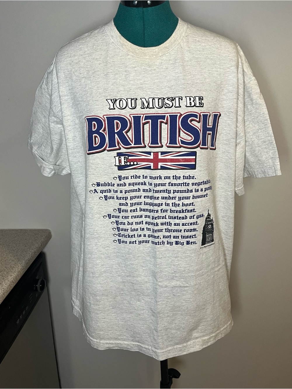 Vintage British Graphic Crewneck T-Shirt - White